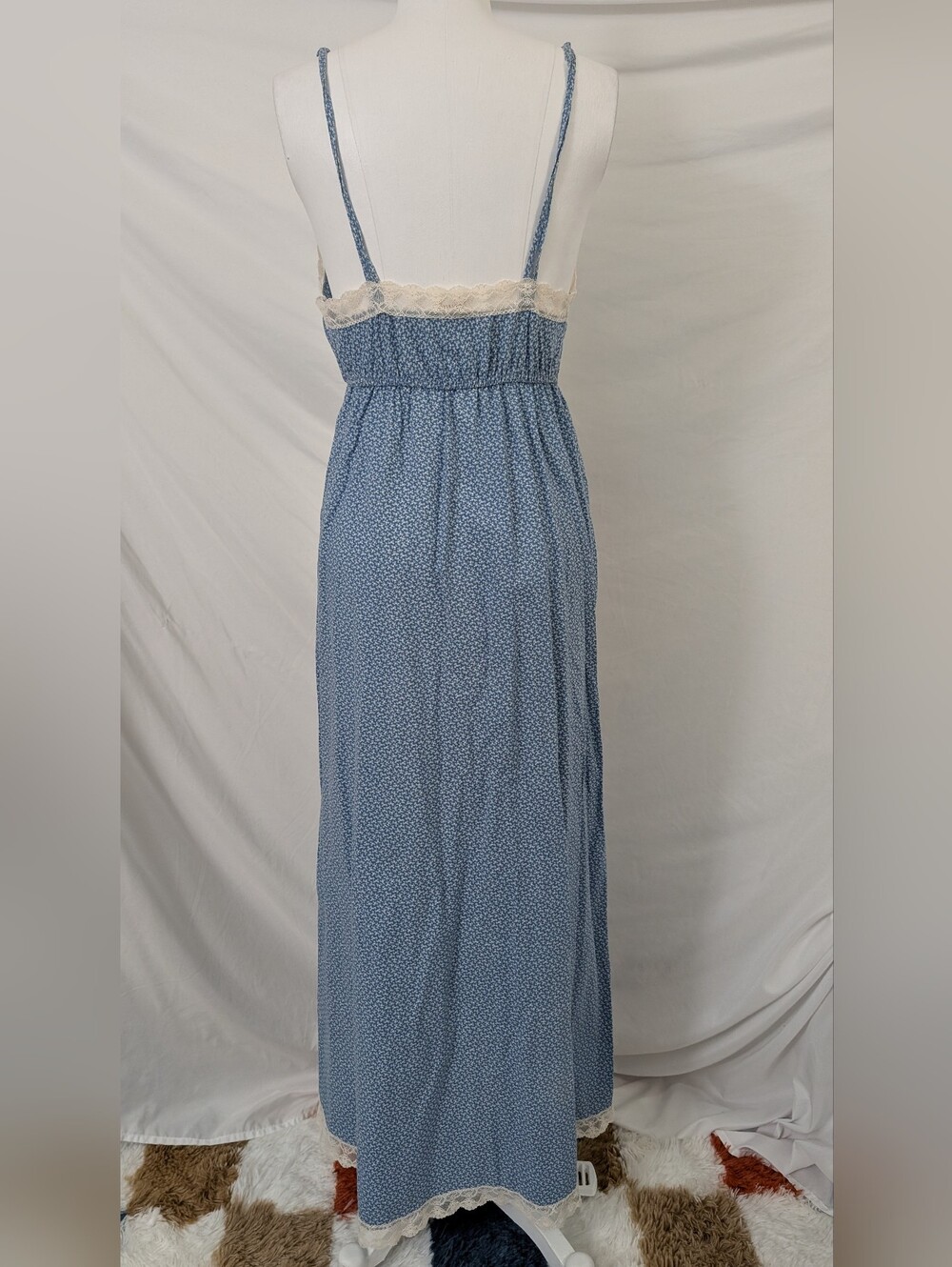Annie vintage lace trim cotton slip dress - Picture 6 of 15